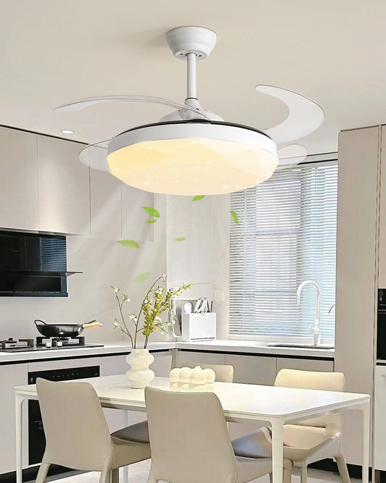 Diff Remote Hugger Ceiling Fan with Dimmable Light-DF5037