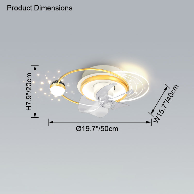 Diff Oscillating Remote Ceiling Fan with Dimmable Light-DF5044