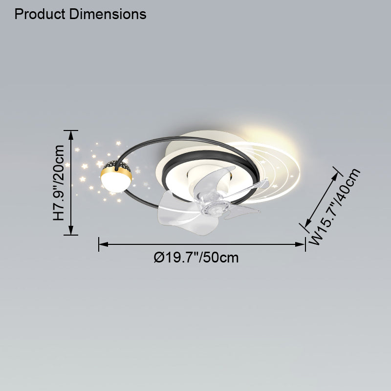 Diff Oscillating Remote Ceiling Fan with Dimmable Light-DF5044