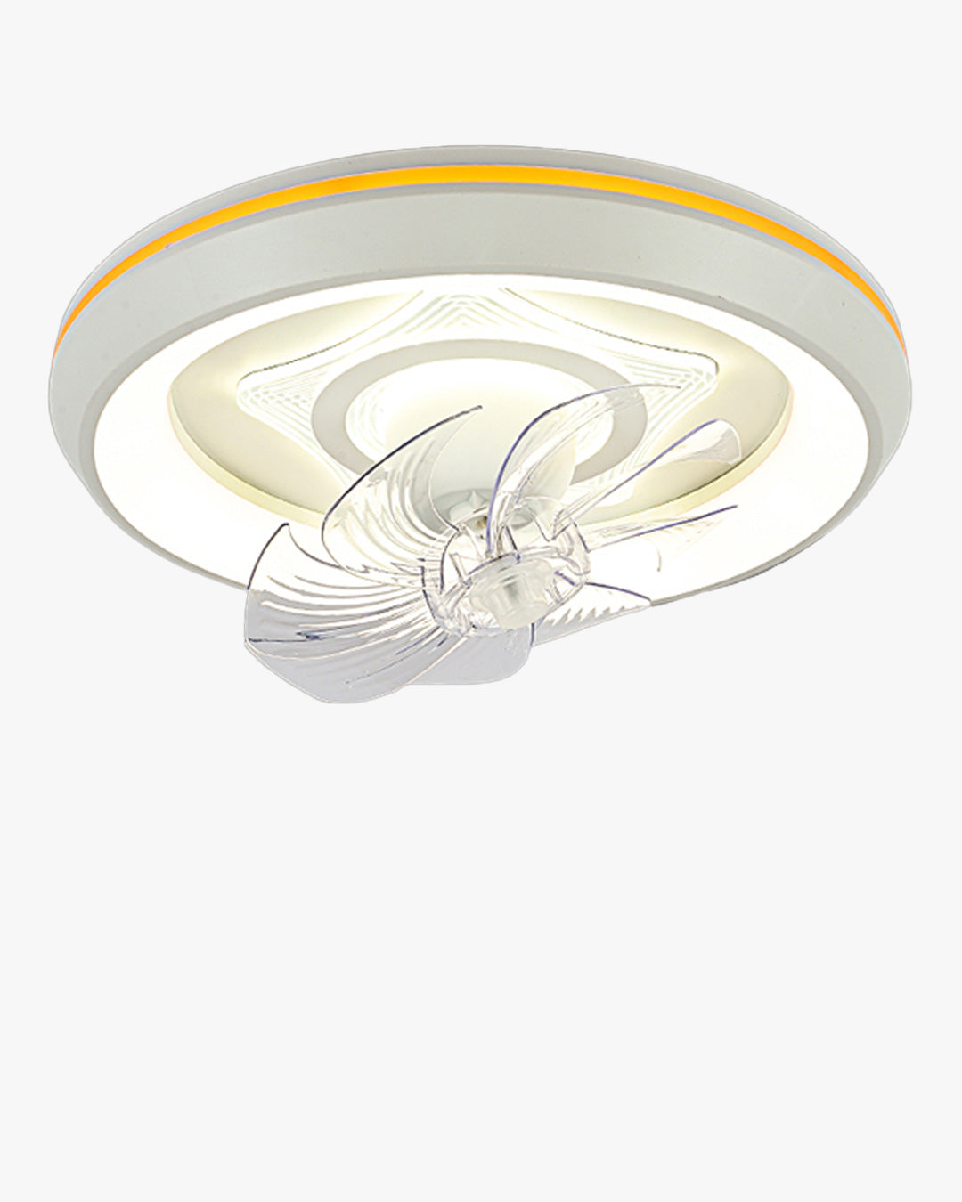 Diff Remote Oscillating Small Flush Mount Ceiling Fan with Dimmable Light-DF5041
