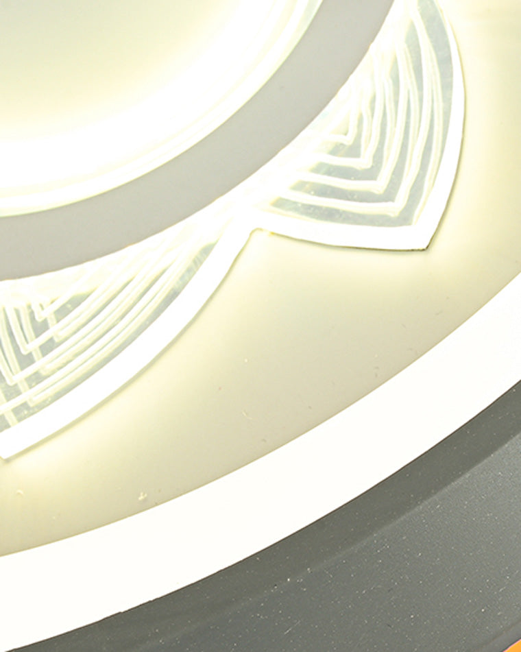 Diff Remote Oscillating Small Flush Mount Ceiling Fan with Dimmable Light-DF5041
