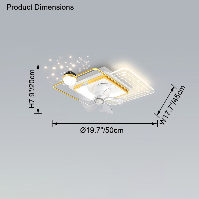 Diff Oscillating Remote Ceiling Fan with Dimmable Light-DF5044