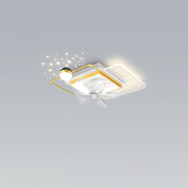 Diff Oscillating Remote Ceiling Fan with Dimmable Light-DF5044