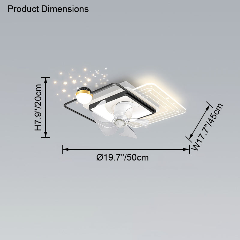 Diff Oscillating Remote Ceiling Fan with Dimmable Light-DF5044