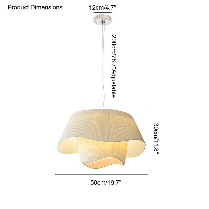 Diff Pleated Fabric Pendant Light-DF2130