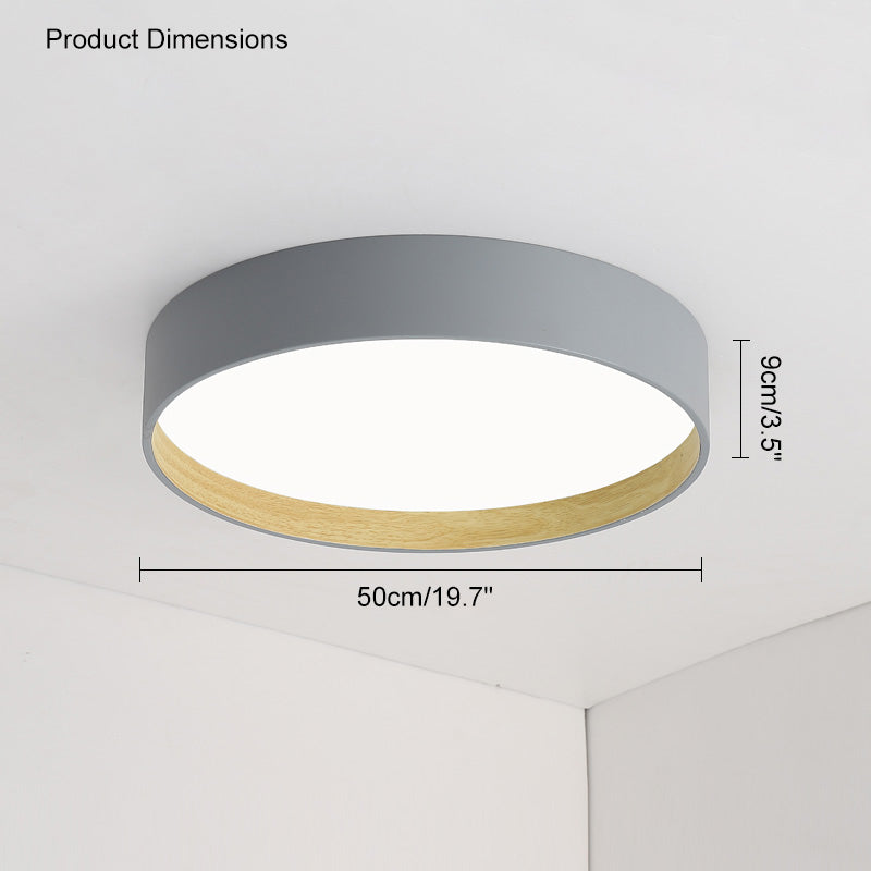 Diff Oak Grain Round Ceiling Light-DF1017