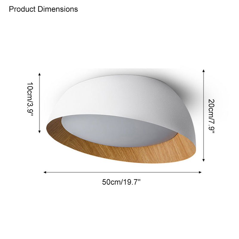 Diff Wood Grain Asymmetrical Flush Mount Ceiling Light-DF1016