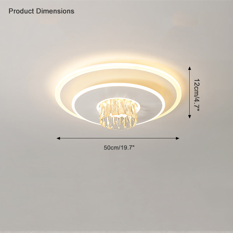 Diff Low Profile Crystal Ceiling Light-DF1092