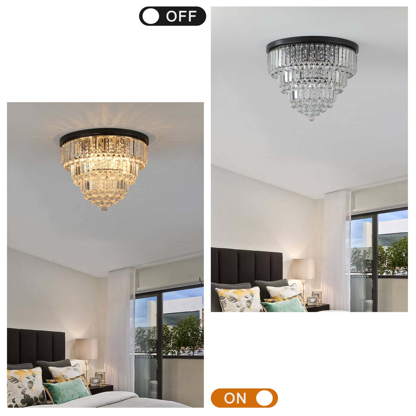 Black luxury modern style crystal lights-DG2013