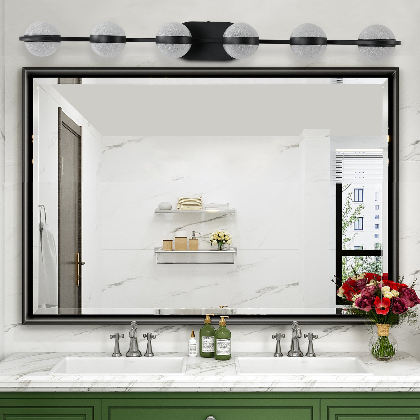 Vanity Lights With 6 LED Bulbs For Bathroom Lighting-DG2048