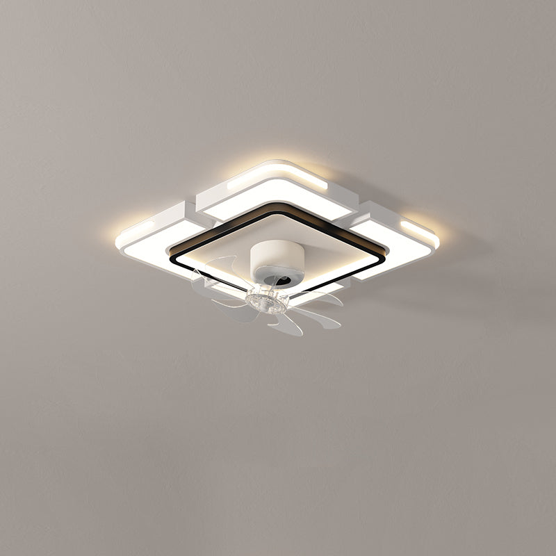 Diff Low Profile Flush Mount Ceiling Fan with Dimmable Light-DF5061