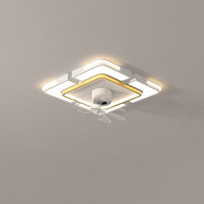 Diff Low Profile Flush Mount Ceiling Fan with Dimmable Light-DF5061