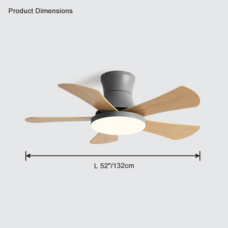 Diff 42"/52" Low Profile Ceiling Fan with Dimmable Light-DF5014