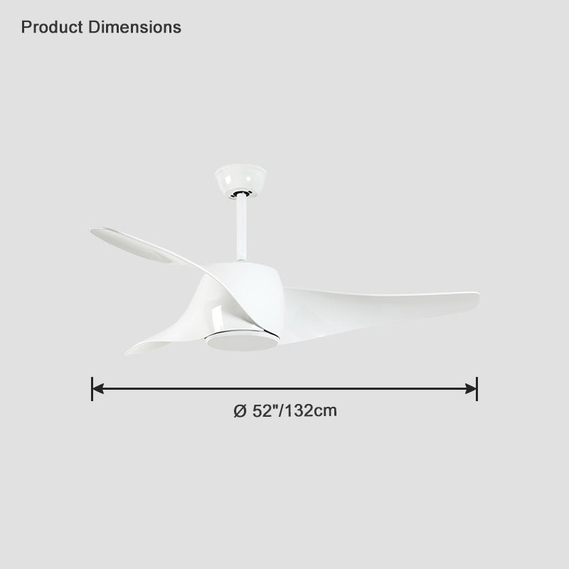 Diff 52" Propeller Ceiling Fan with Dimmable Light-DF5015