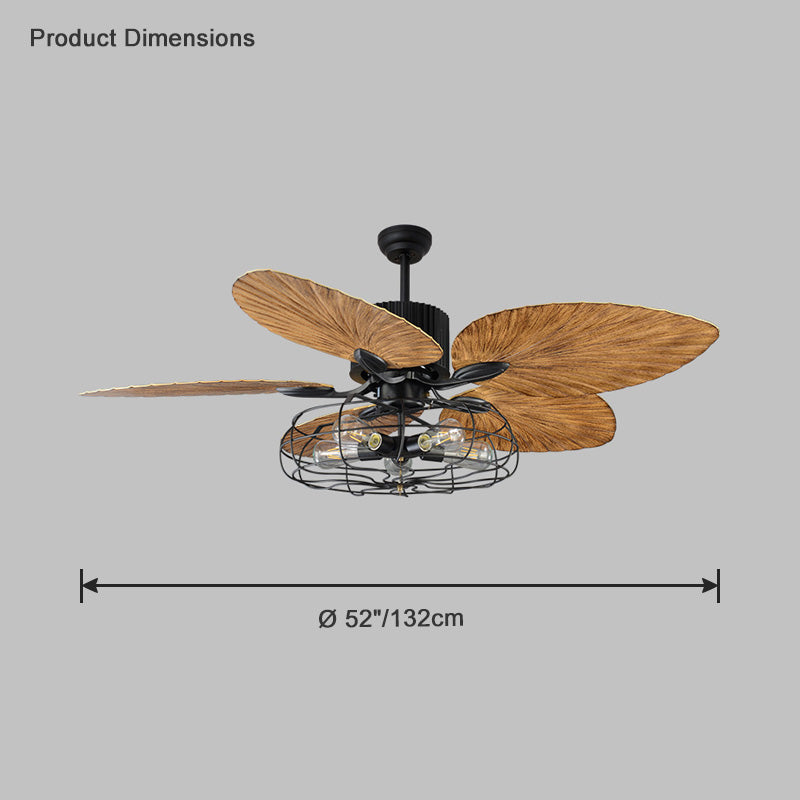 Diff 52" Industrial Tropical Ceiling Fan Chandelier-DF5021
