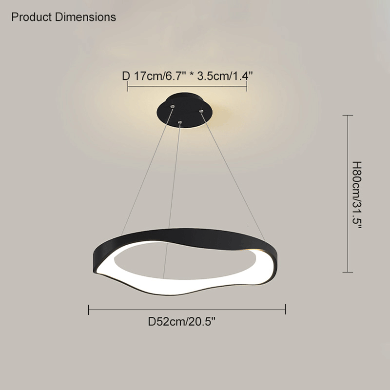 Diff Wavy Circular Led Chandelier-DF2028