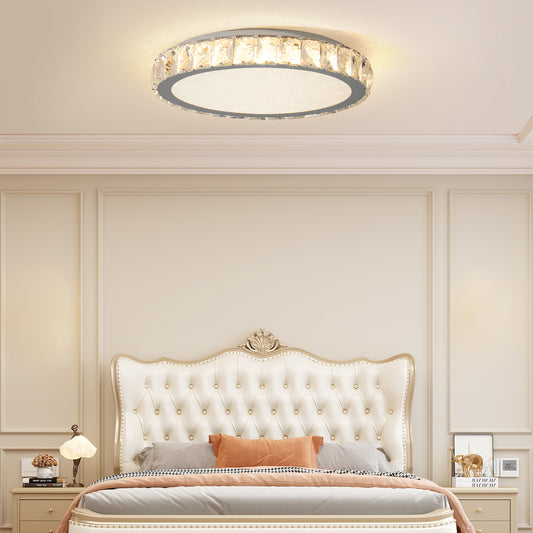 Crystal LED Ceiling Light, 19.7-Inch Flush Mount