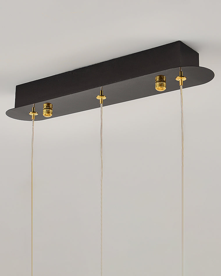 Diff Black and Gold Pillar Candle Linear Chandelier-DF2278