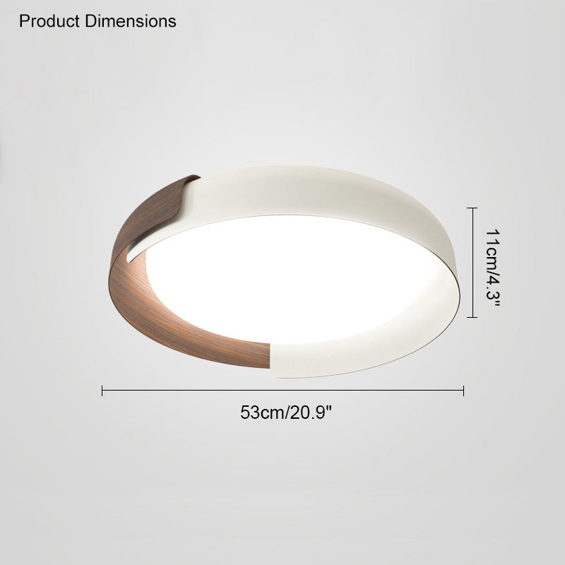 Diff Walnut Grain Round Ceiling Light-DF1018