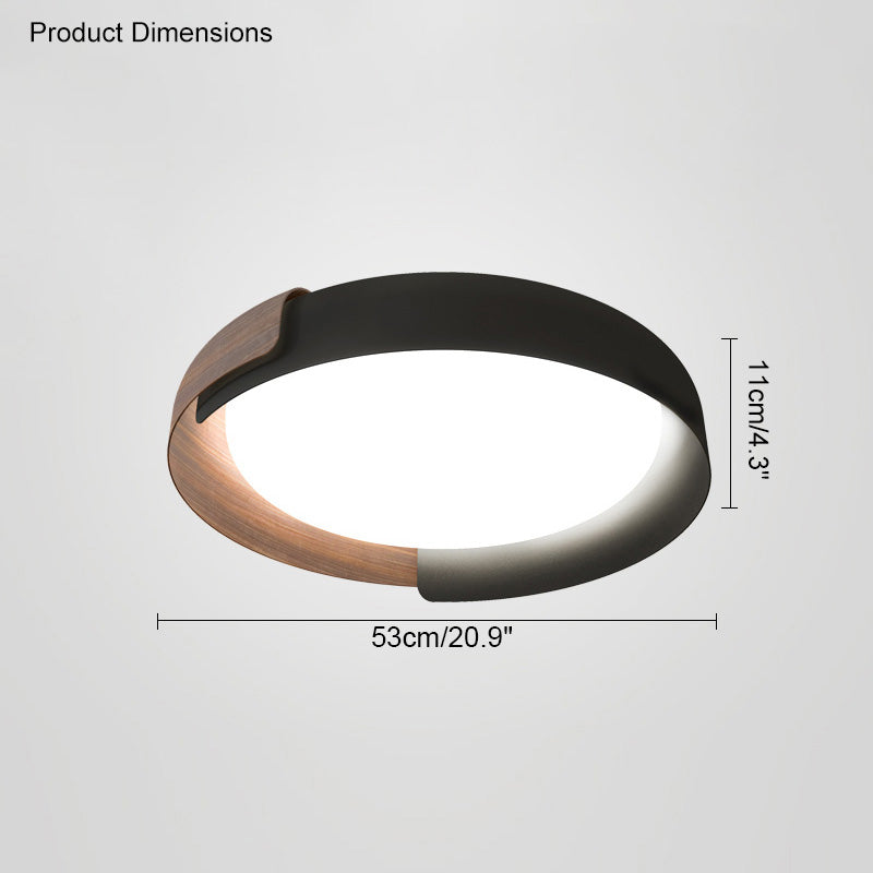 Diff Walnut Grain Round Ceiling Light-DF1018