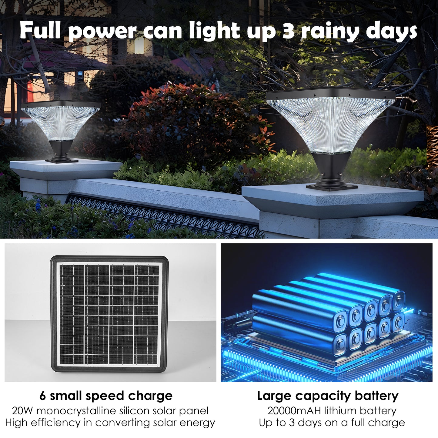 Solar Street Lamp Cap with Base-DG2059