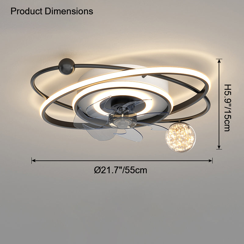 Diff Low Profile Ceiling Fan with Remote-DF5058