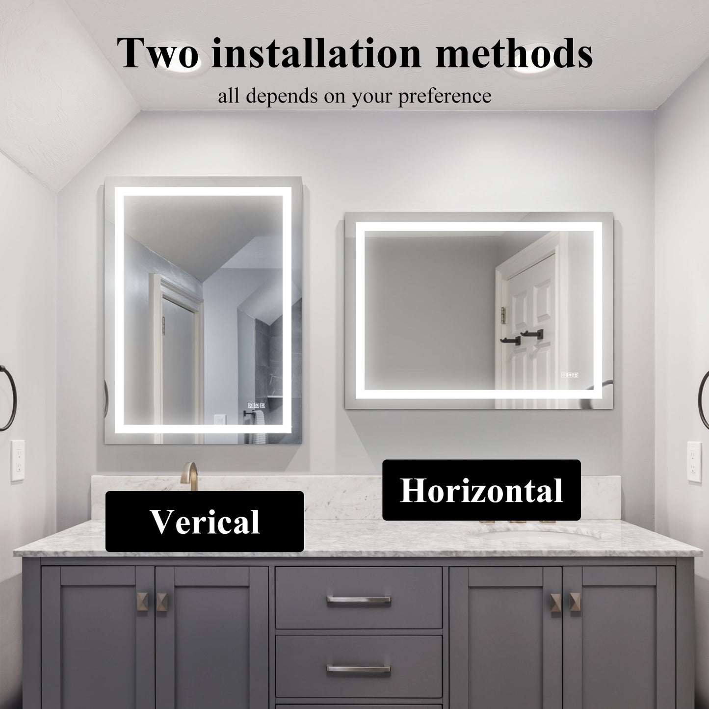 Anti-Fog & Dimming Led Bathroom Vanity Mirror-DG2024