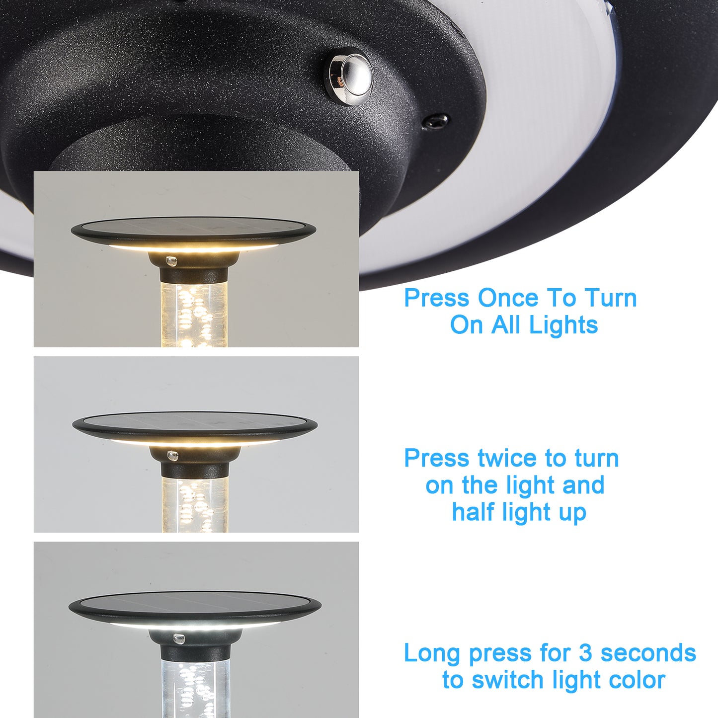 Solar Lawn Light With Dimmable LED-DG2058