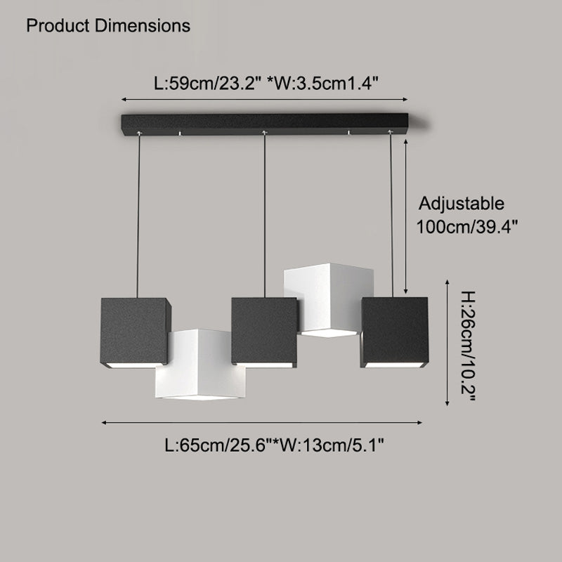 Diff Cube Linear Pendant Light-DF2013