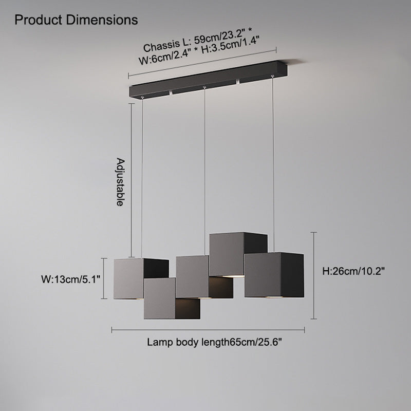 Diff Cube Linear Pendant Light-DF2013