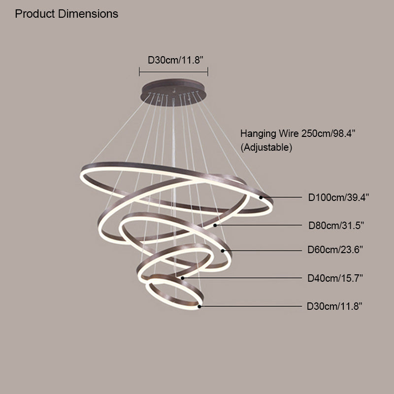 Diff Tiered Ring Chandelier-DF2159