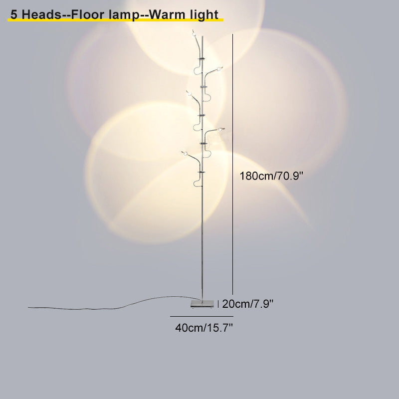 Diff 5-head Halo Projector Tree Floor Lamp-DF7020