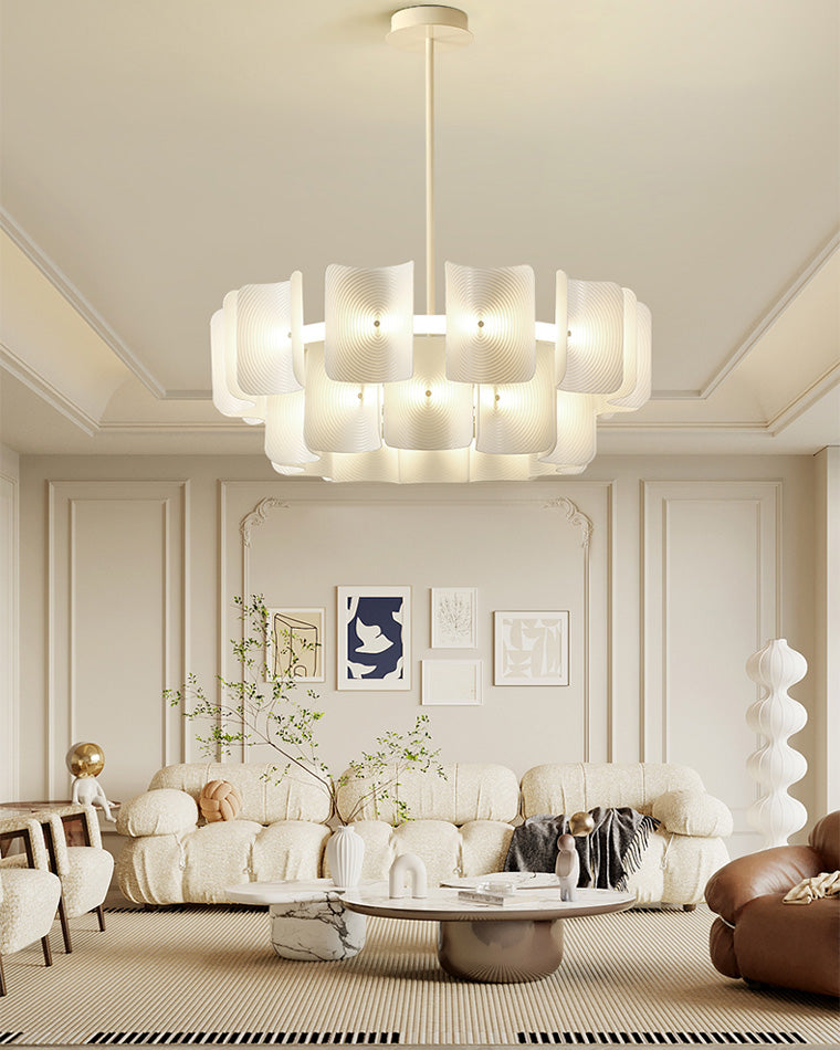 Diff White Tiered Acrylic Chandelier-DF2314