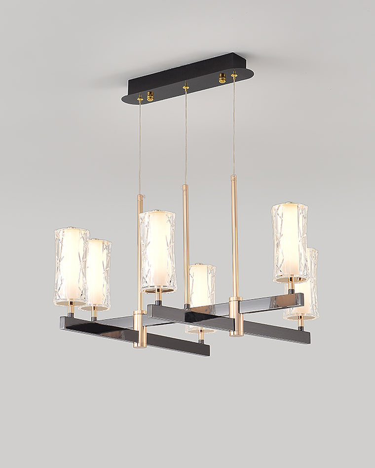 Diff Champagne Gold Acrylic Pillar Candle Chandelier-DF2276