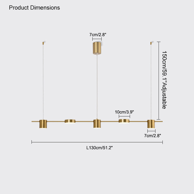 Diff 6 Light Linear Chandelier-DF2048