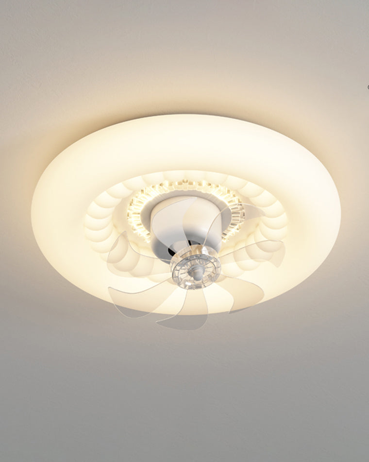 Diff Oscillating Small Low Profile Flush Mount Ceiling Fan with Remote-DF5062