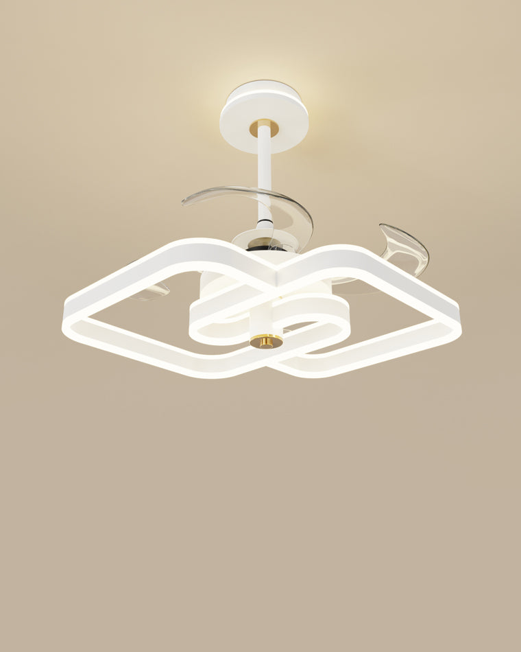 Diff 24" Remote Ceiling Fan Chandelier with Dimmable Bright Light-DF5043