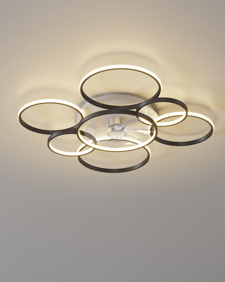 Diff Low Profile Ceiling Fan Chandelier with Remote-DF5050