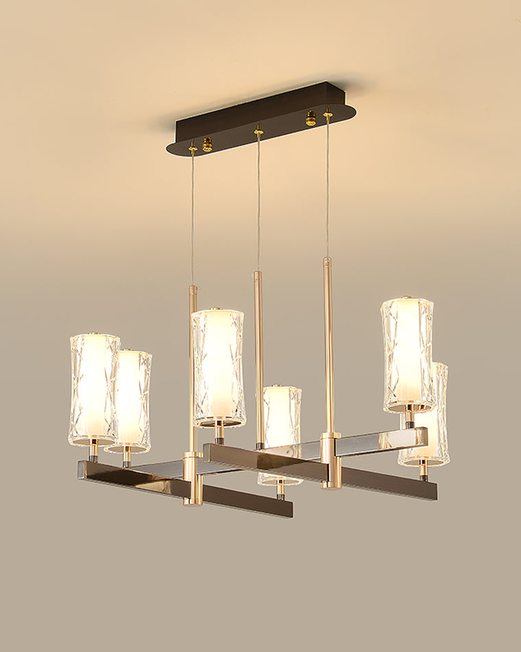 Diff Champagne Gold Acrylic Pillar Candle Chandelier-DF2276