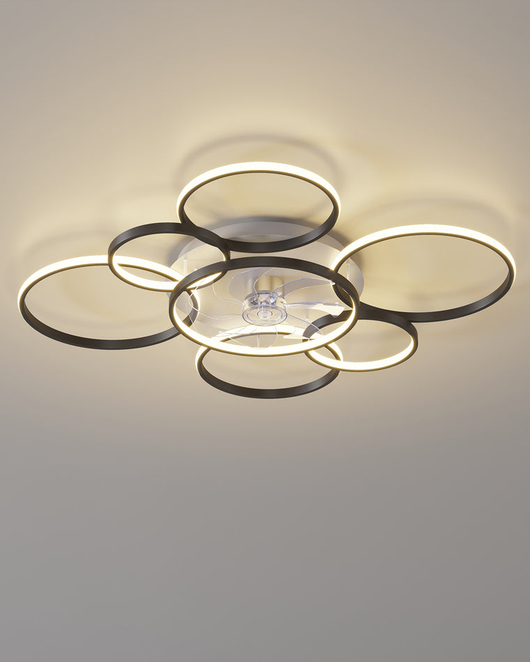 Diff Low Profile Ceiling Fan Chandelier with Remote-DF5050