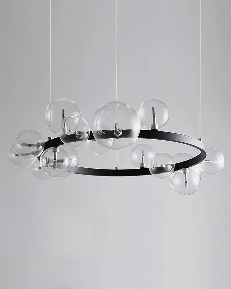 Diff Smoked Glass Bubble Circular Chandelier-DF2292