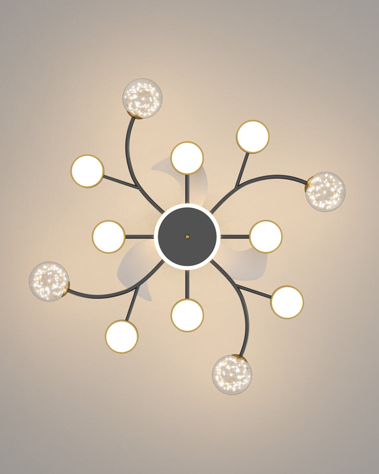 Diff Invisible Ceiling Fan Chandelier with Remote-DF5046