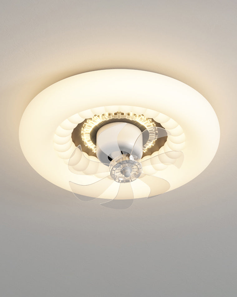 Diff Oscillating Small Low Profile Flush Mount Ceiling Fan with Remote-DF5062