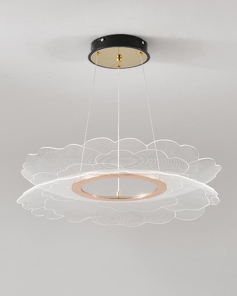 Diff Champagne Gold Acrylic Flower Chandelier-DF2275