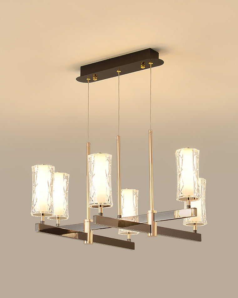 Diff Champagne Gold Acrylic Pillar Candle Chandelier-DF2276
