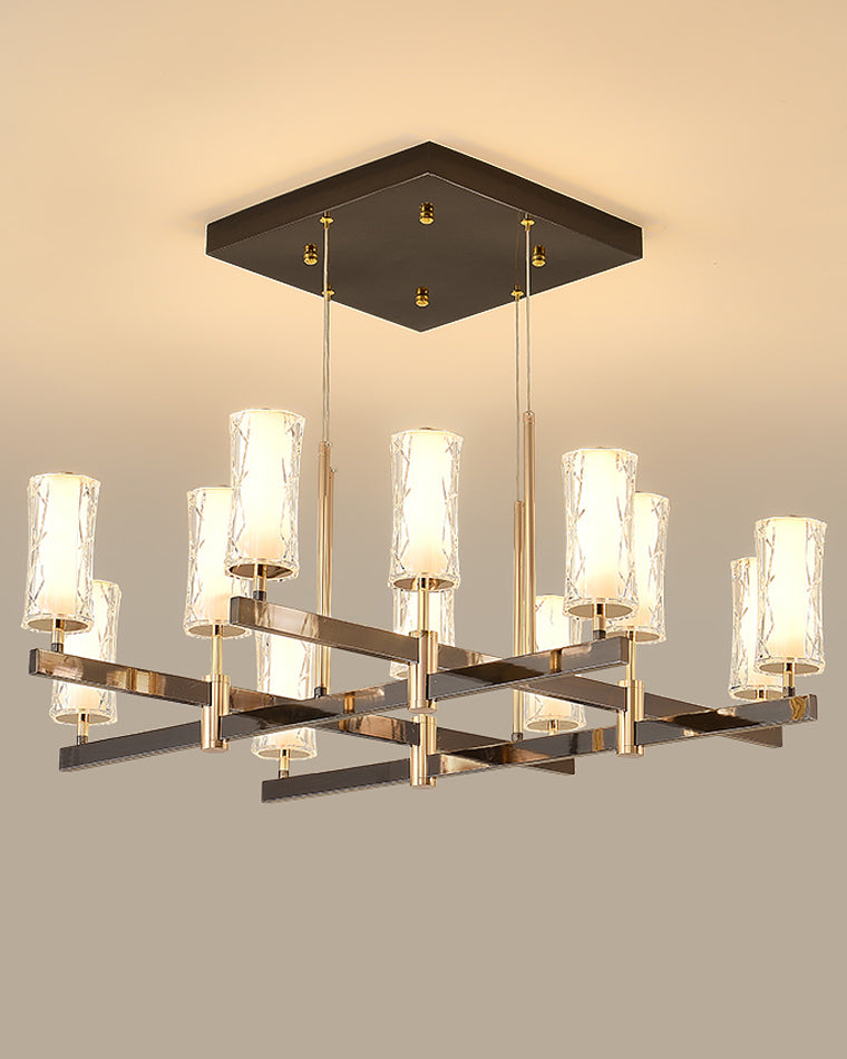Diff Champagne Gold Acrylic Pillar Candle Chandelier-DF2276