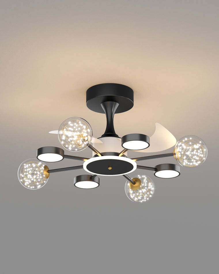 Diff Invisible Ceiling Fan Chandelier with Remote-DF5046