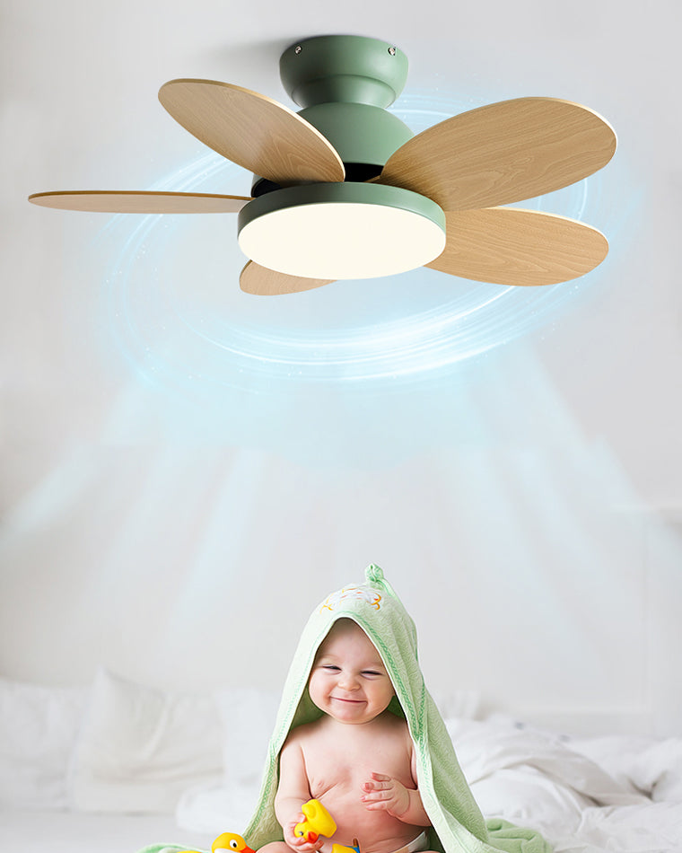 Diff 36" Children Wood Ceiling Fan with Dimmable Light-DF5004