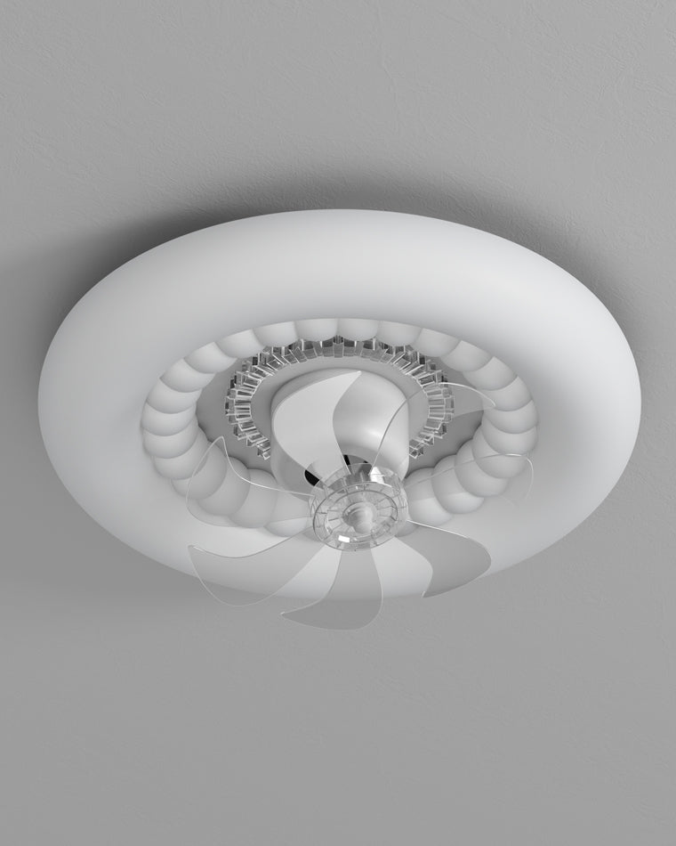 Diff Oscillating Small Low Profile Flush Mount Ceiling Fan with Remote-DF5062