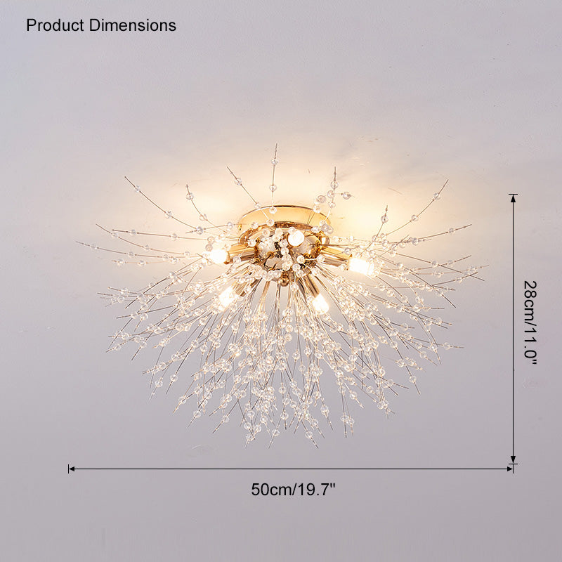 Diff Dandelion Crystal Flower Ceiling Light-DF1014